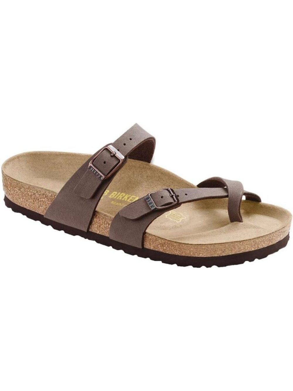 Stylish Mocha Slide Sandals, Comfortable Birko-Flor & Birkibuc, EU 39 (US 8-8.5)